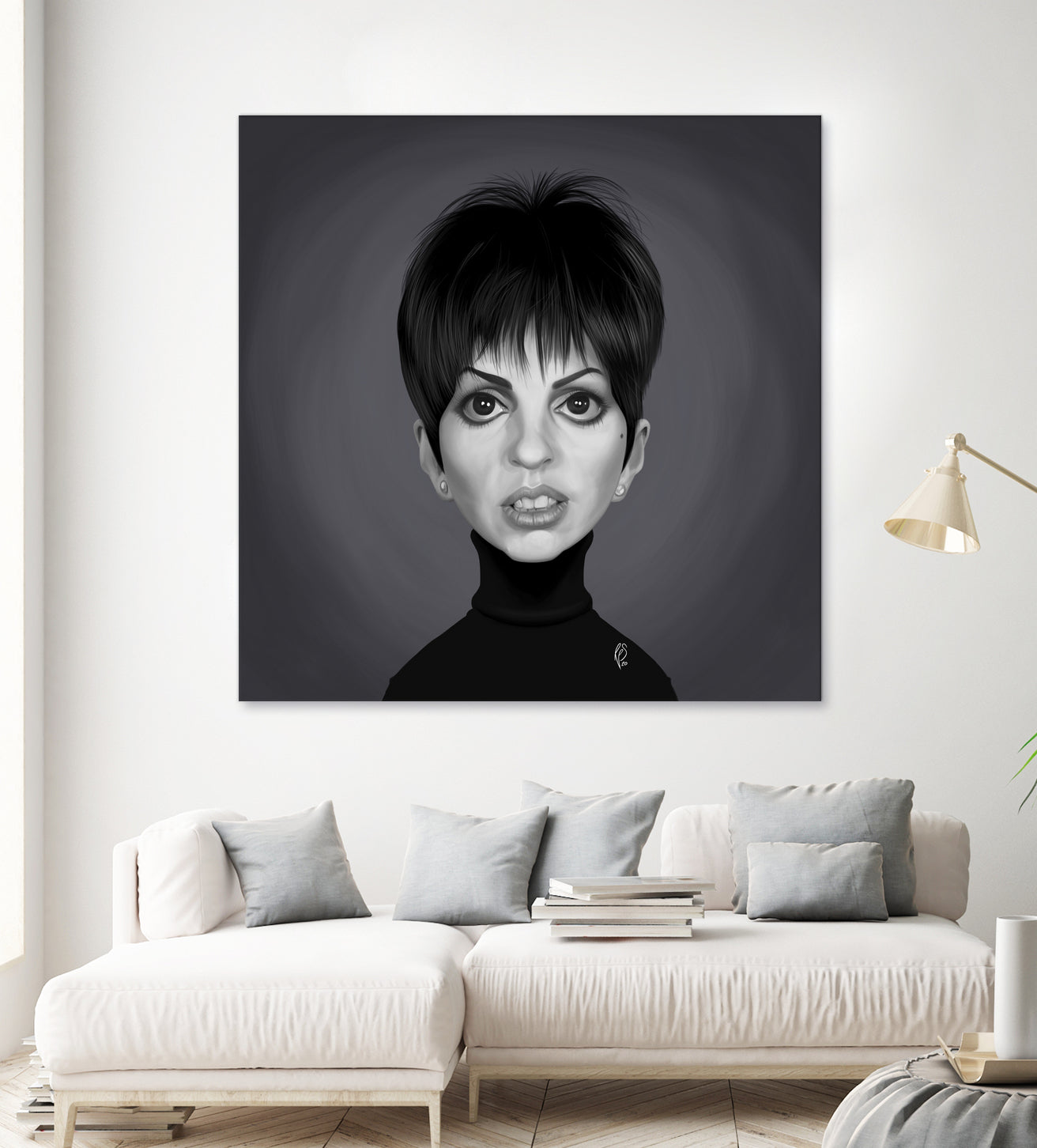 Liza Minnelli by Rob Snow on GIANT ART - gray digital painting