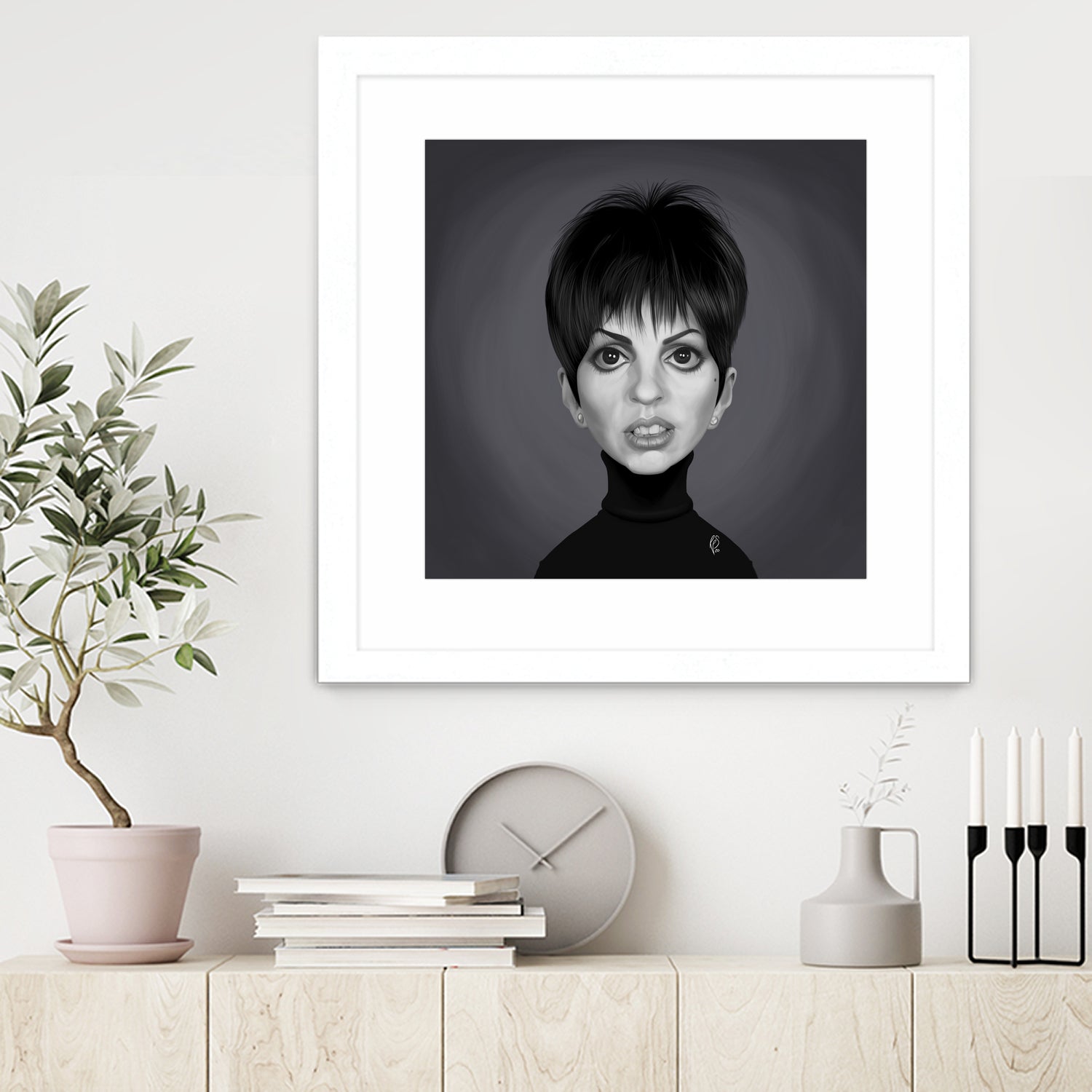 Liza Minnelli by Rob Snow on GIANT ART - gray digital painting