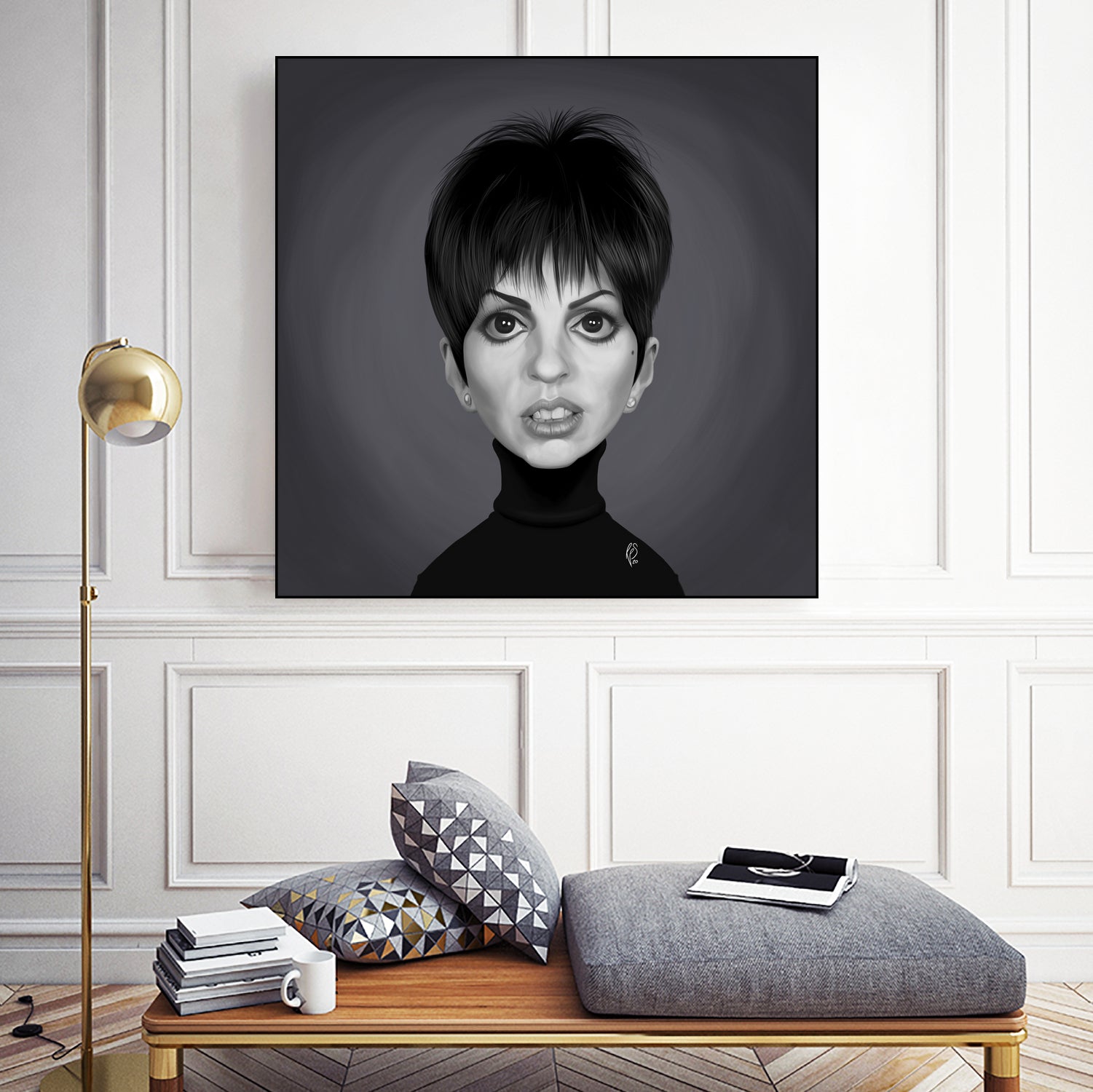 Liza Minnelli by Rob Snow on GIANT ART - gray digital painting