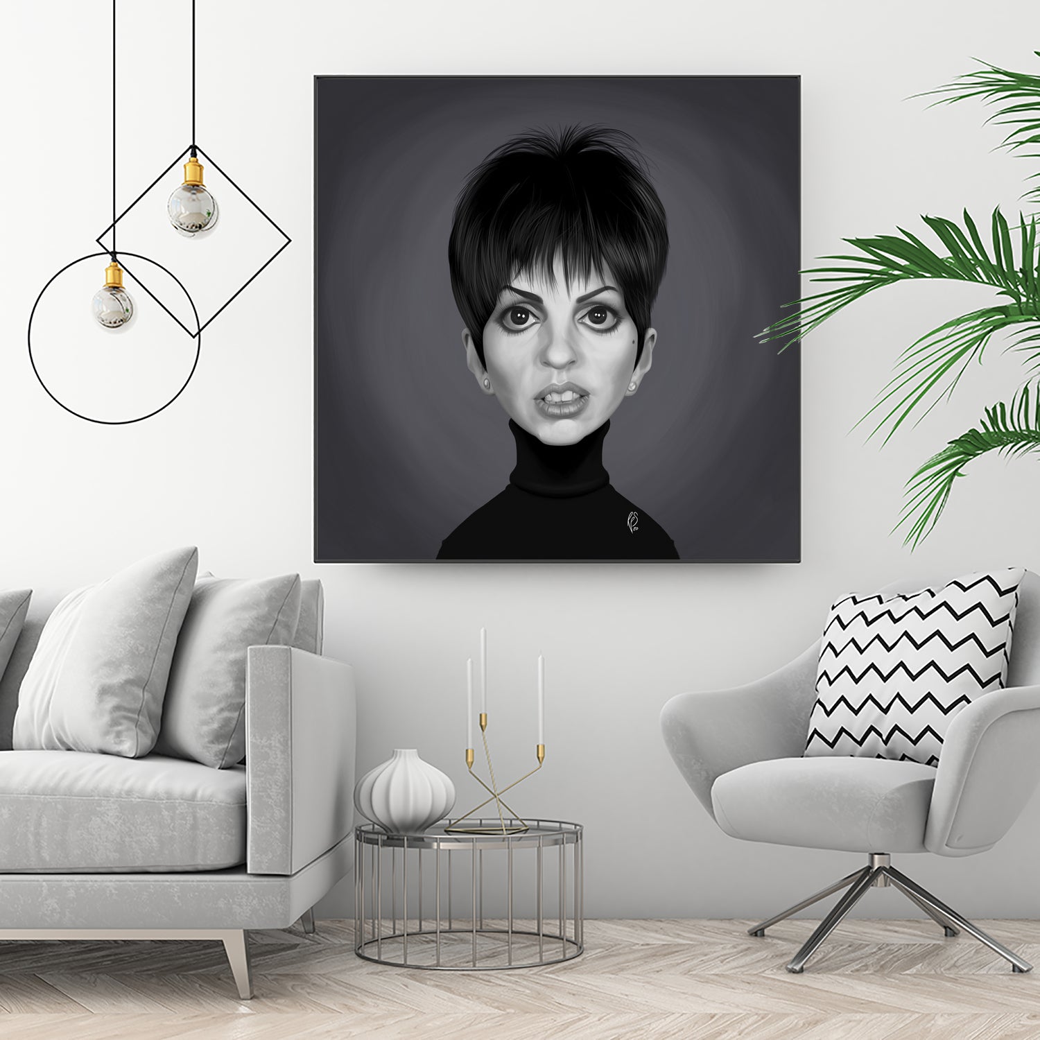 Liza Minnelli by Rob Snow on GIANT ART - gray digital painting