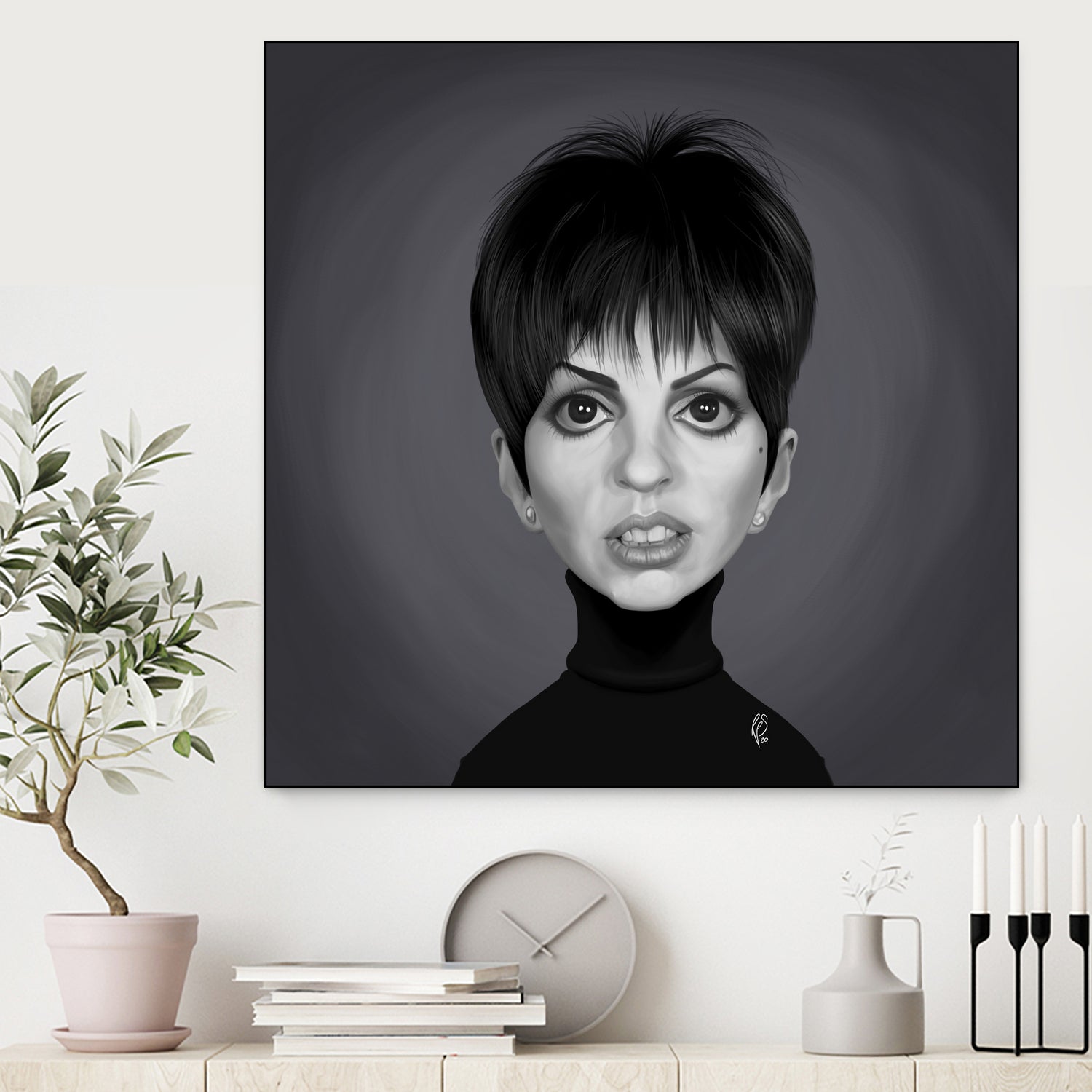 Liza Minnelli by Rob Snow on GIANT ART - gray digital painting