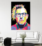 Abstract Maynard James Keenan In WPAP by SITI MAHMUDAH on GIANT ART - black digital drawing