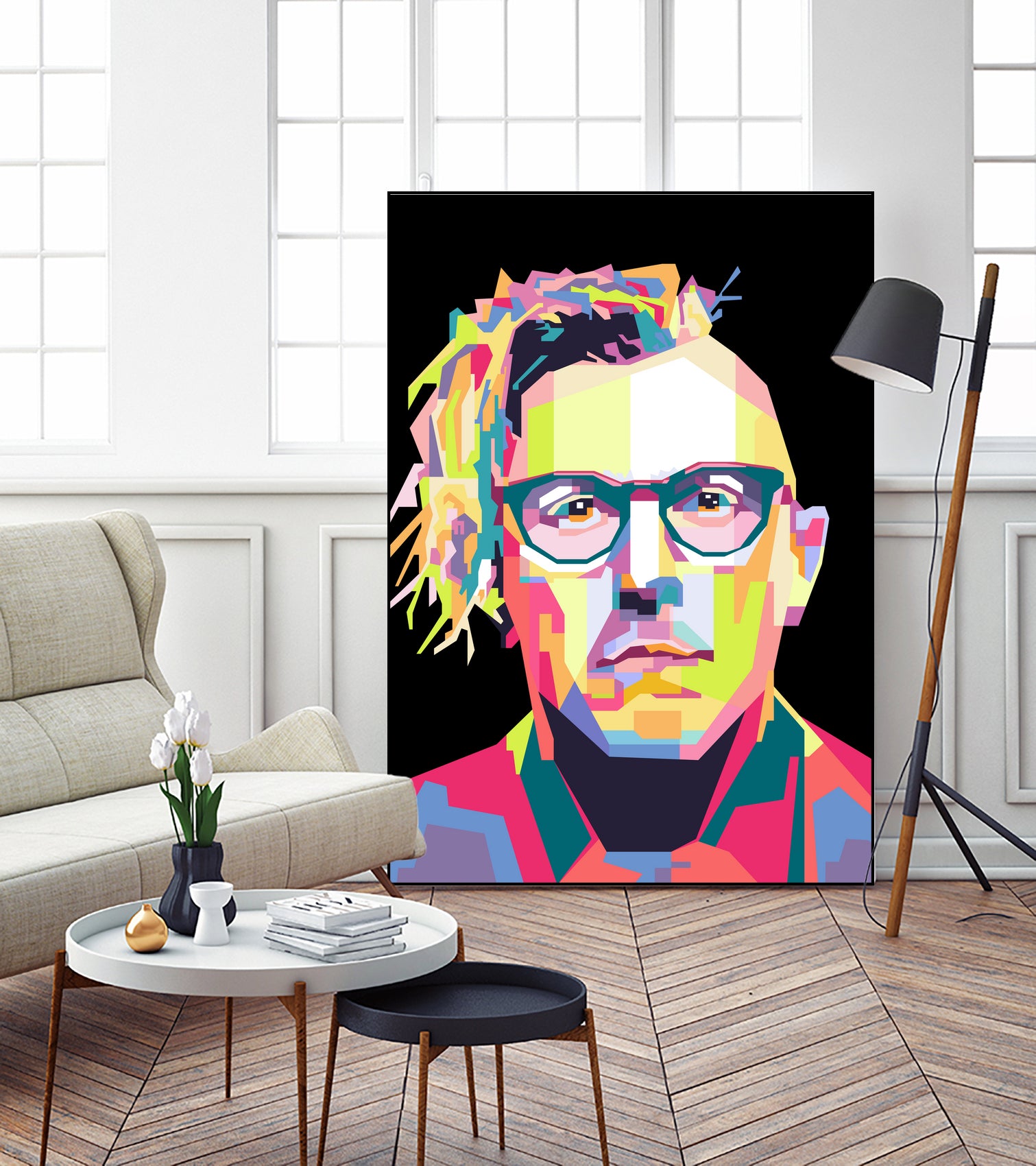 Abstract Maynard James Keenan In WPAP by SITI MAHMUDAH on GIANT ART - black digital drawing