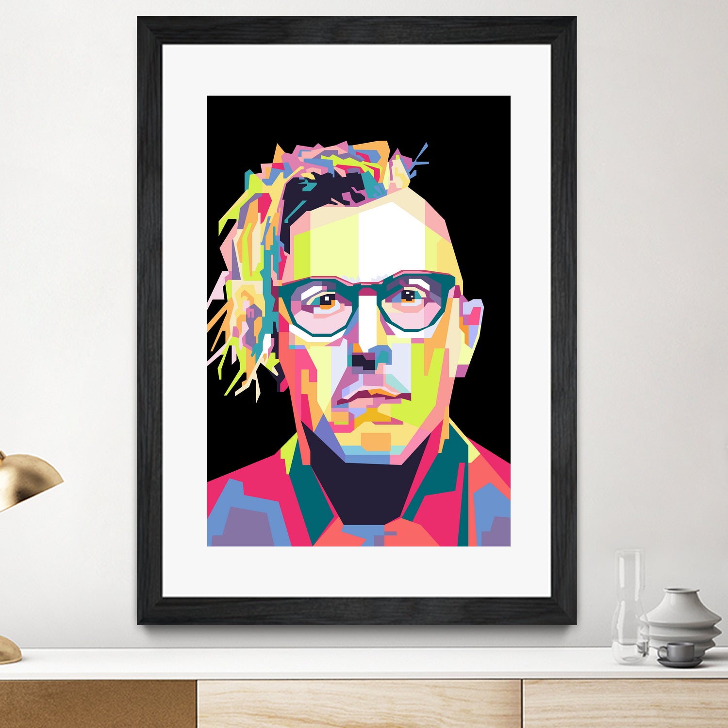 Abstract Maynard James Keenan In WPAP by SITI MAHMUDAH on GIANT ART - black digital drawing