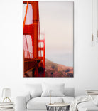 Closeup Golden Gate bridge with foggy sky San Francisco USA by sutee monchitnukul on GIANT ART - red photo manipulation