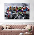 Marvel and DC Superheroes Meet-Up by Dan Avenell on GIANT ART - white digital painting