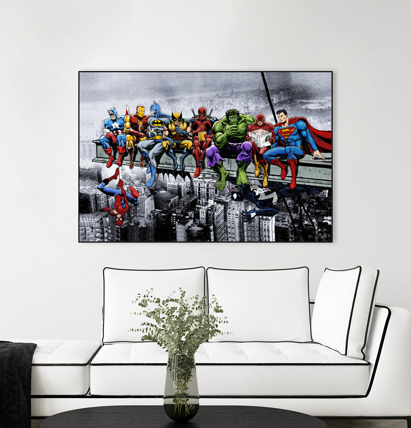 Marvel and DC Superheroes Meet-Up by Dan Avenell on GIANT ART - white digital painting