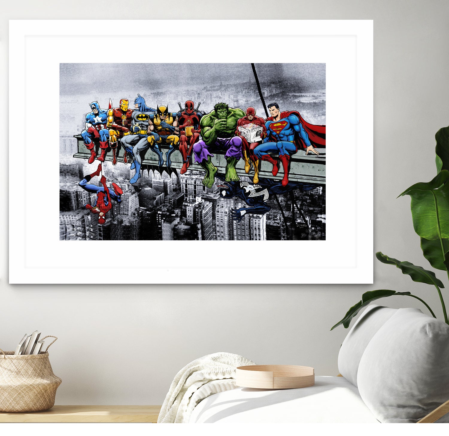 Marvel and DC Superheroes Meet-Up by Dan Avenell on GIANT ART - white digital painting