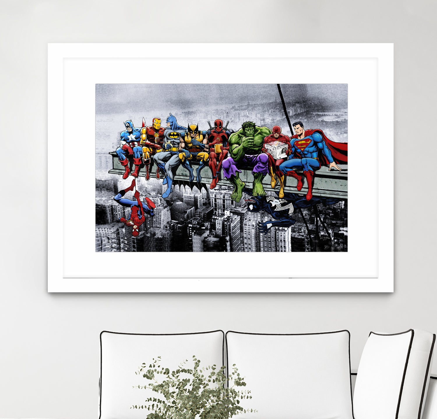 Marvel and DC Superheroes Meet-Up by Dan Avenell on GIANT ART - white digital painting