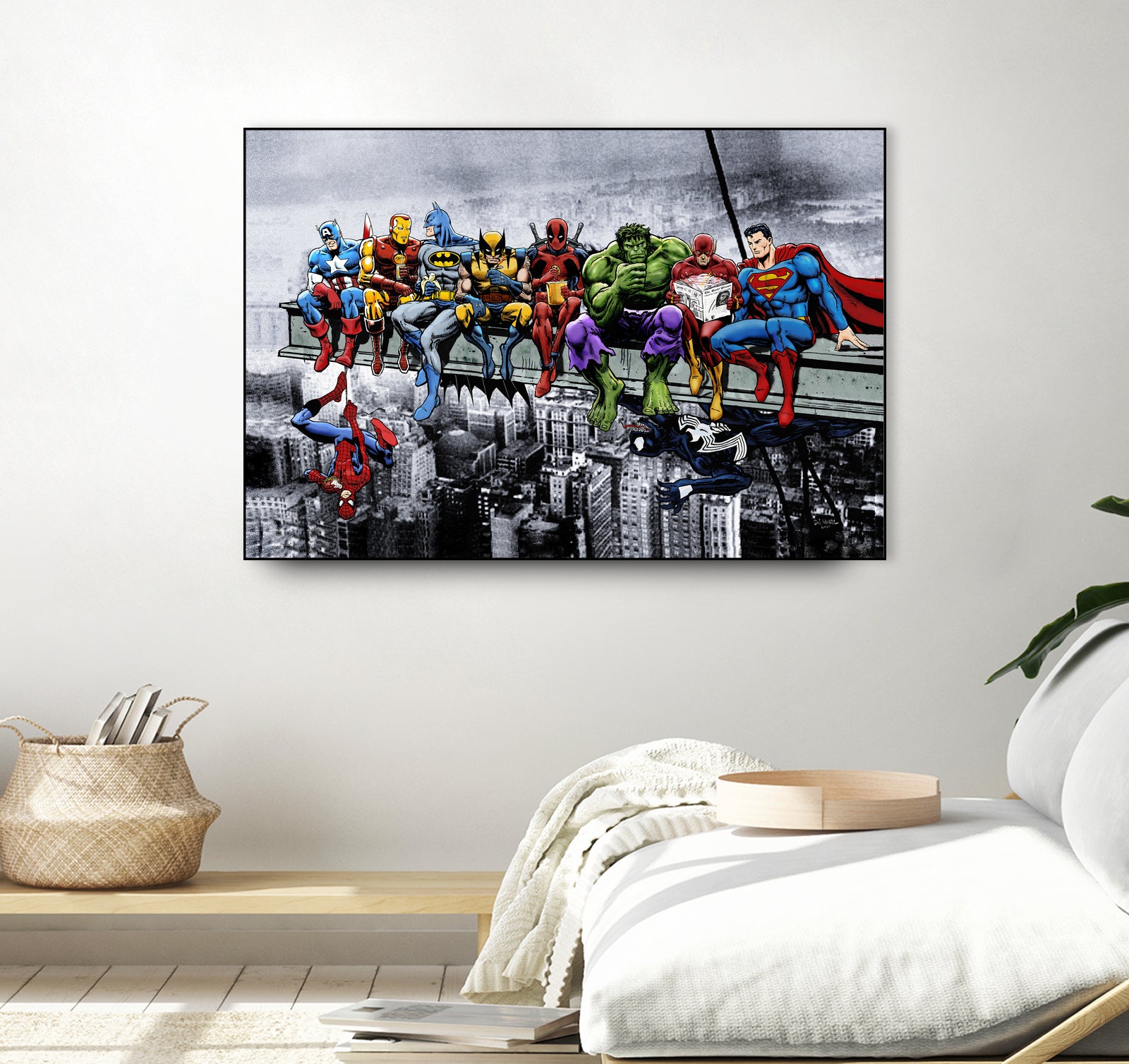 Marvel and DC Superheroes Meet-Up by Dan Avenell on GIANT ART - white digital painting