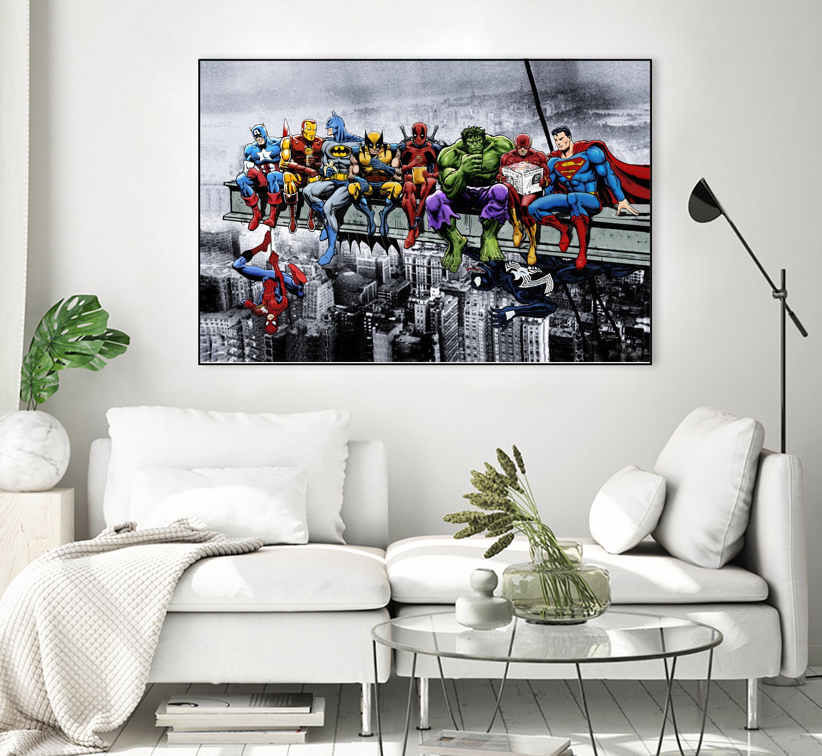 Marvel and DC Superheroes Meet-Up by Dan Avenell on GIANT ART - white digital painting