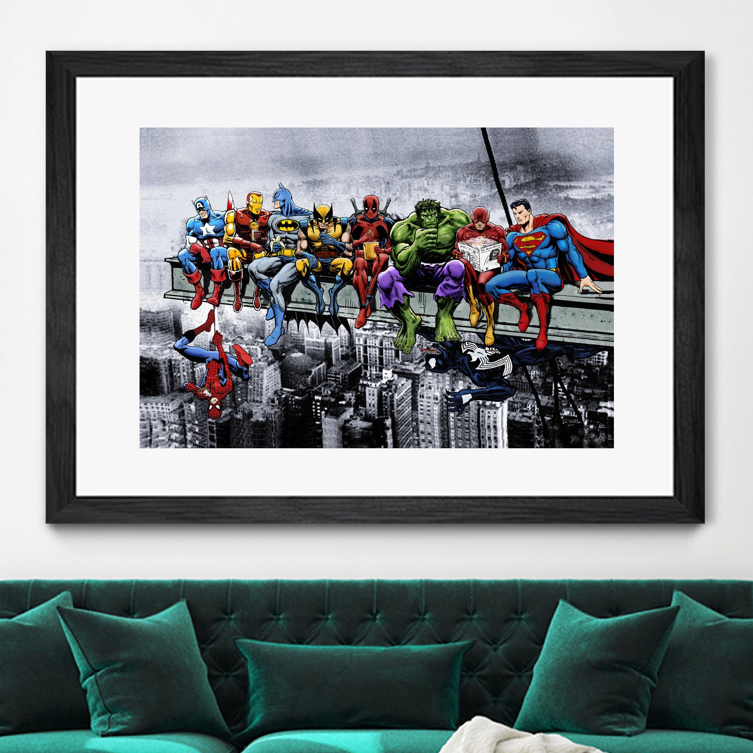 Marvel and DC Superheroes Meet-Up by Dan Avenell on GIANT ART - white digital painting