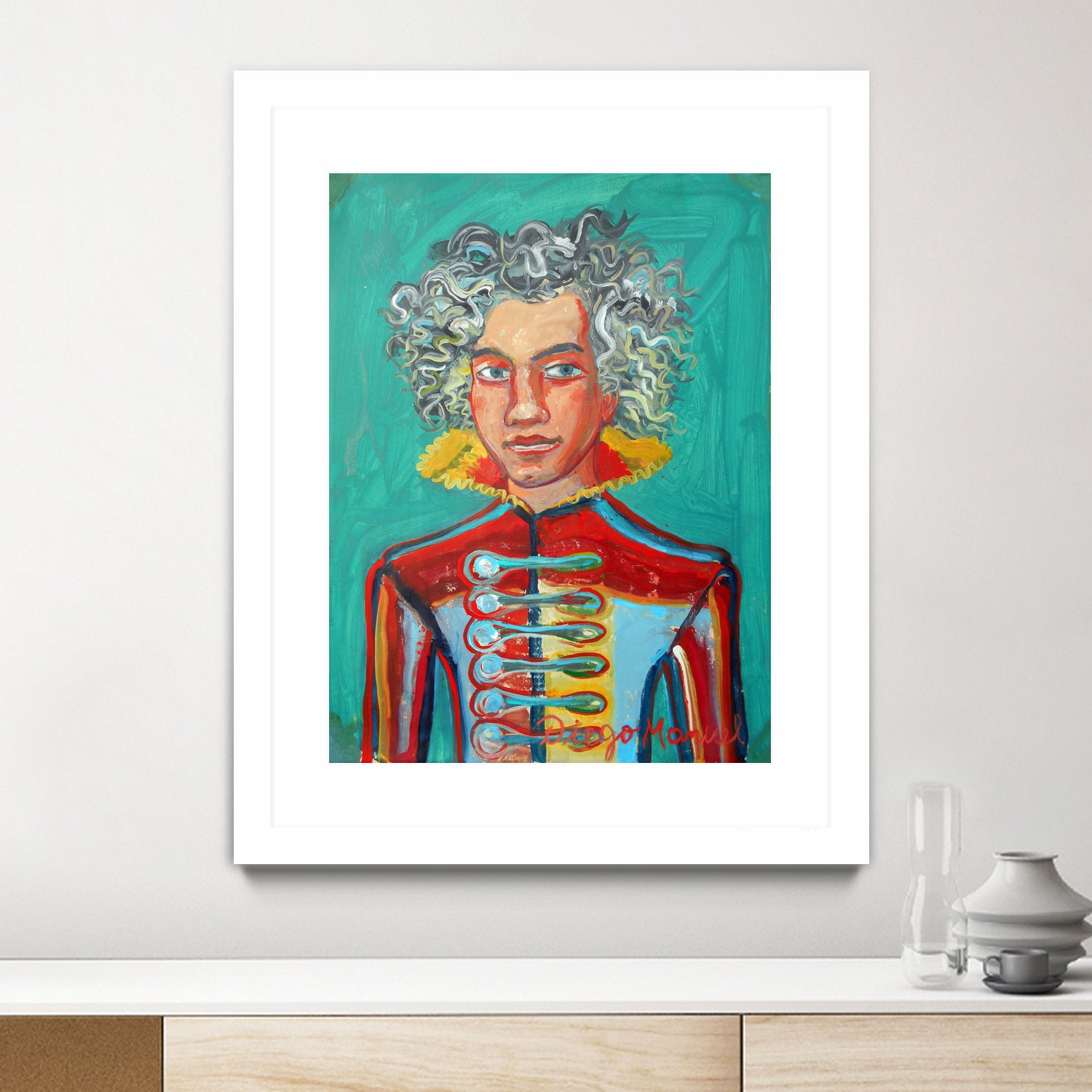 Beethoven by Diego Manuel Rodriguez on GIANT ART - green mixed media