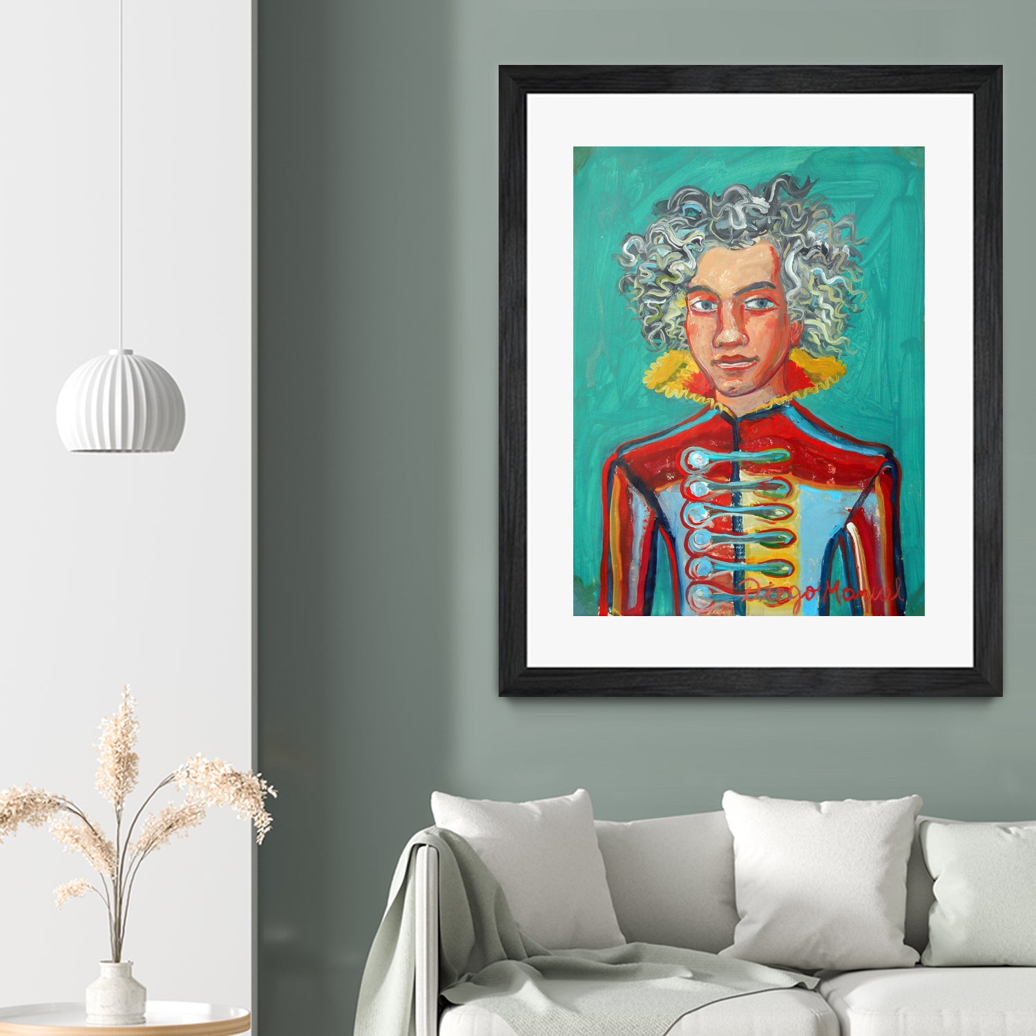 Beethoven by Diego Manuel Rodriguez on GIANT ART - green mixed media