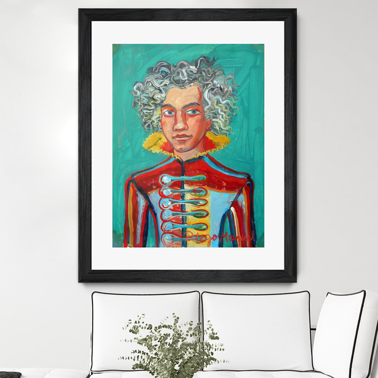 Beethoven by Diego Manuel Rodriguez on GIANT ART - green mixed media