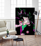 Samurai Japan Print Art Colored by Damian firenza on GIANT ART - fuchsia digital painting