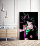Samurai Japan Print Art Colored by Damian firenza on GIANT ART - fuchsia digital painting