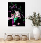 Samurai Japan Print Art Colored by Damian firenza on GIANT ART - fuchsia digital painting