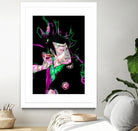 Samurai Japan Print Art Colored by Damian firenza on GIANT ART - fuchsia digital painting