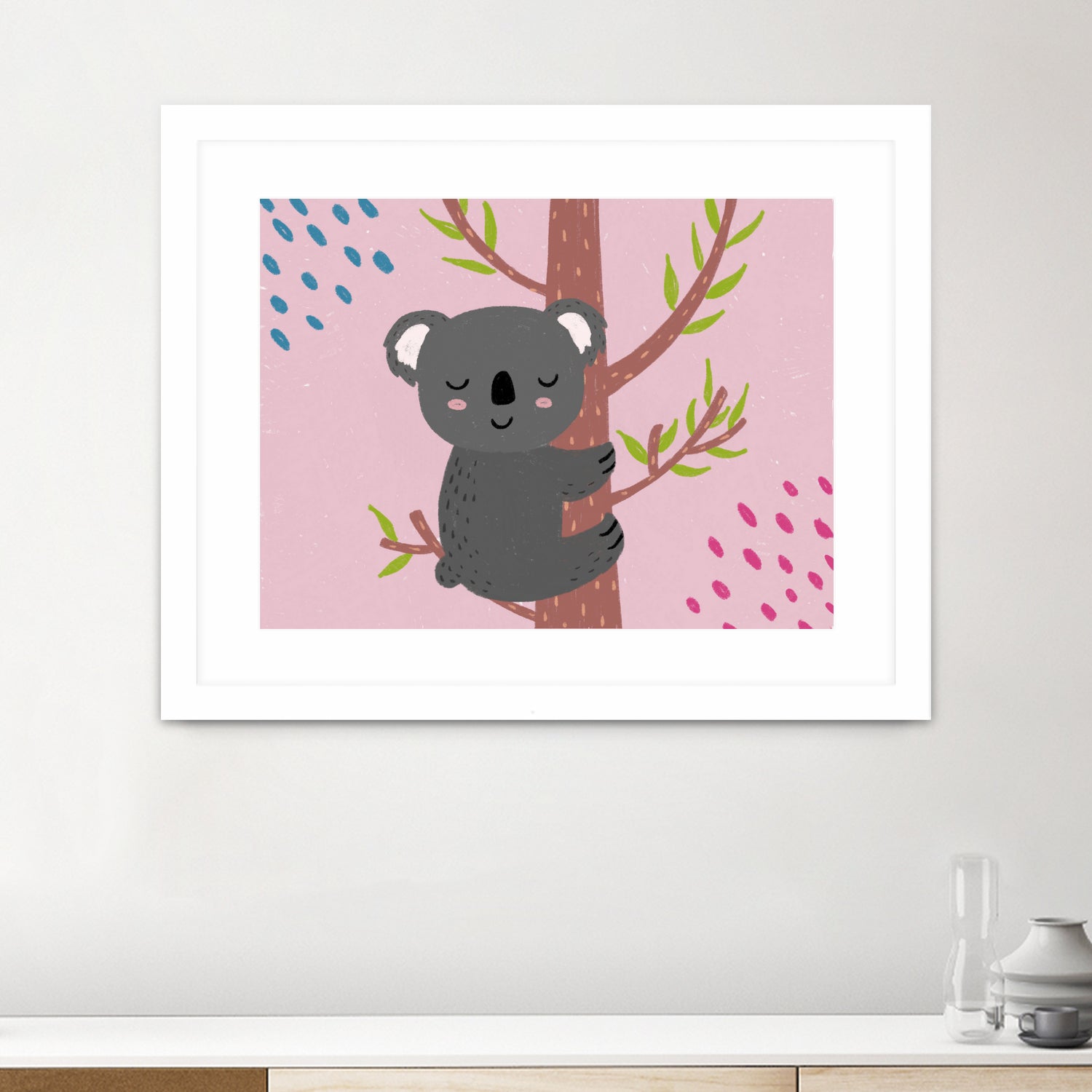 Koala by Natalia Medici on GIANT ART - pink digital drawing