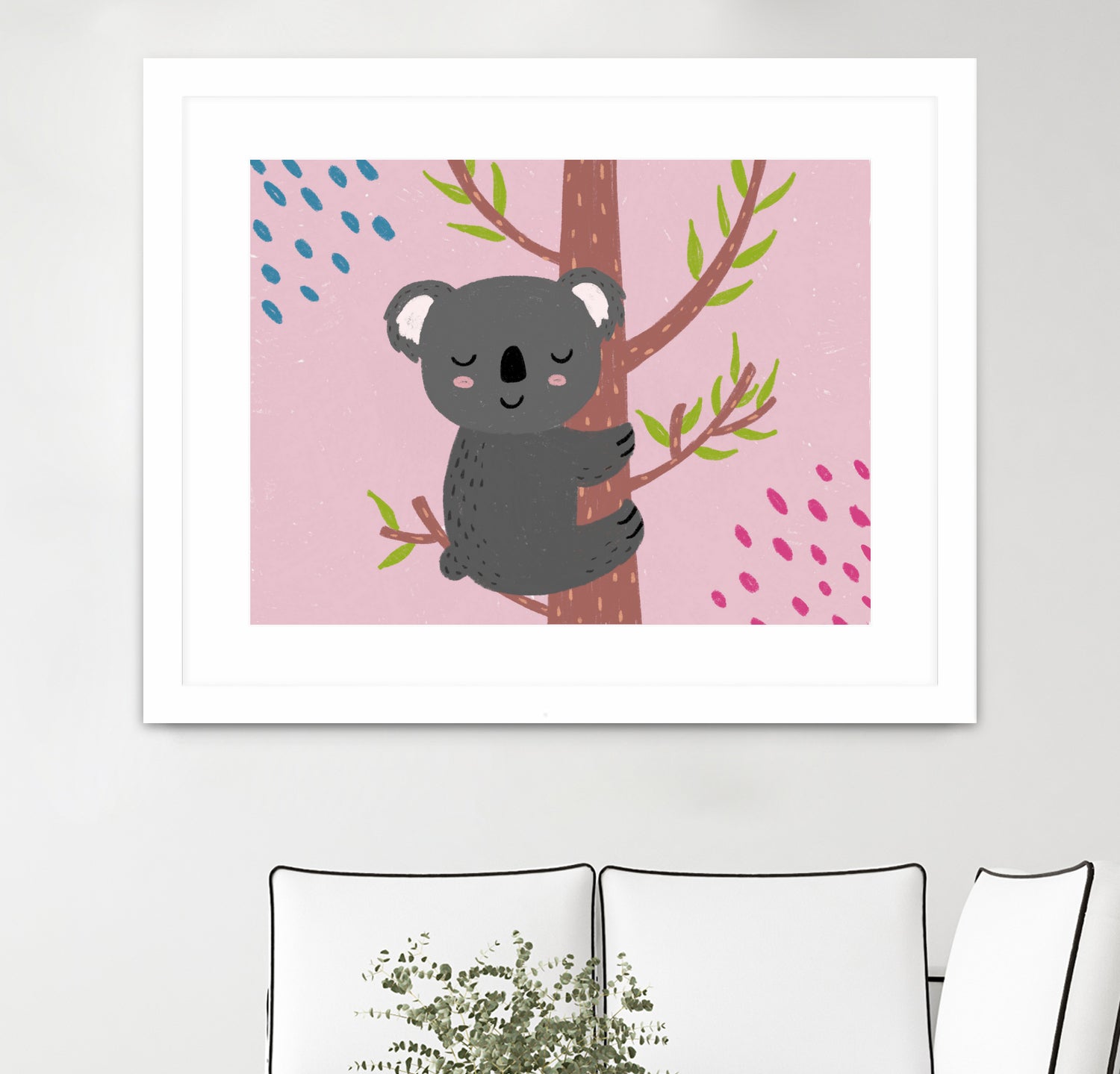 Koala by Natalia Medici on GIANT ART - pink digital drawing