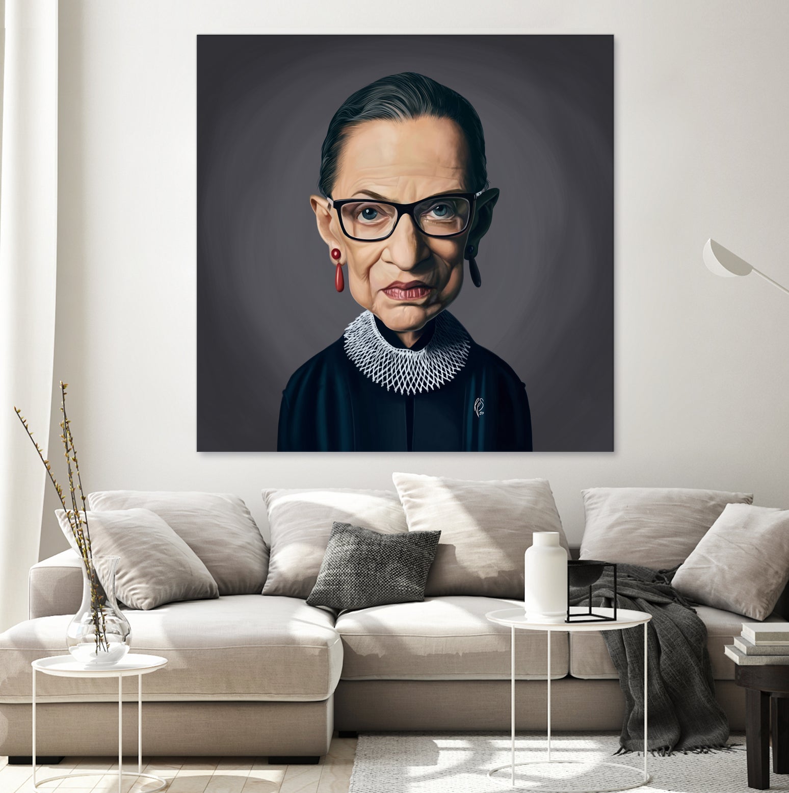 Ruth Bader Ginsburg by Rob Snow on GIANT ART - black digital painting