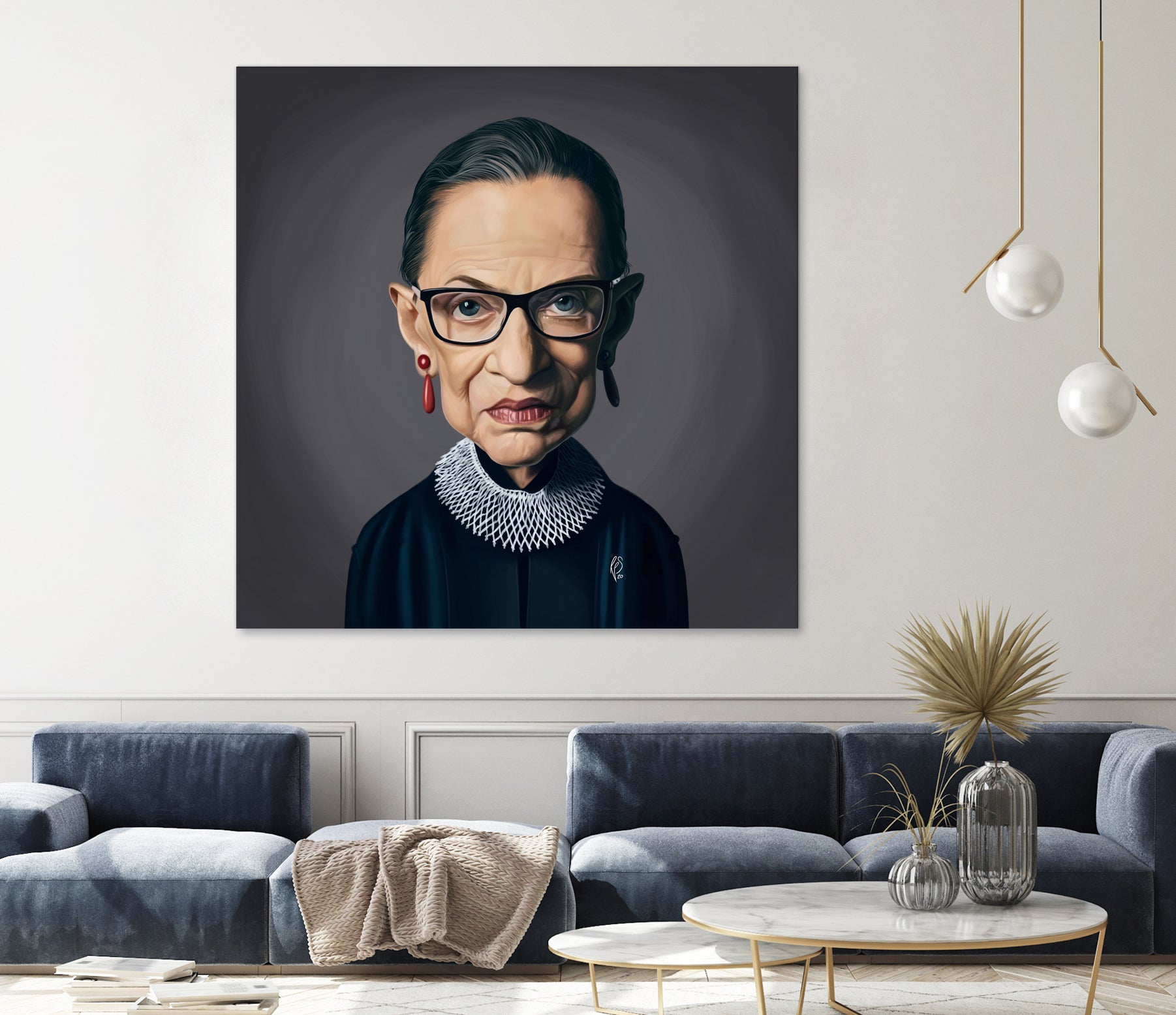 Ruth Bader Ginsburg by Rob Snow on GIANT ART - black digital painting