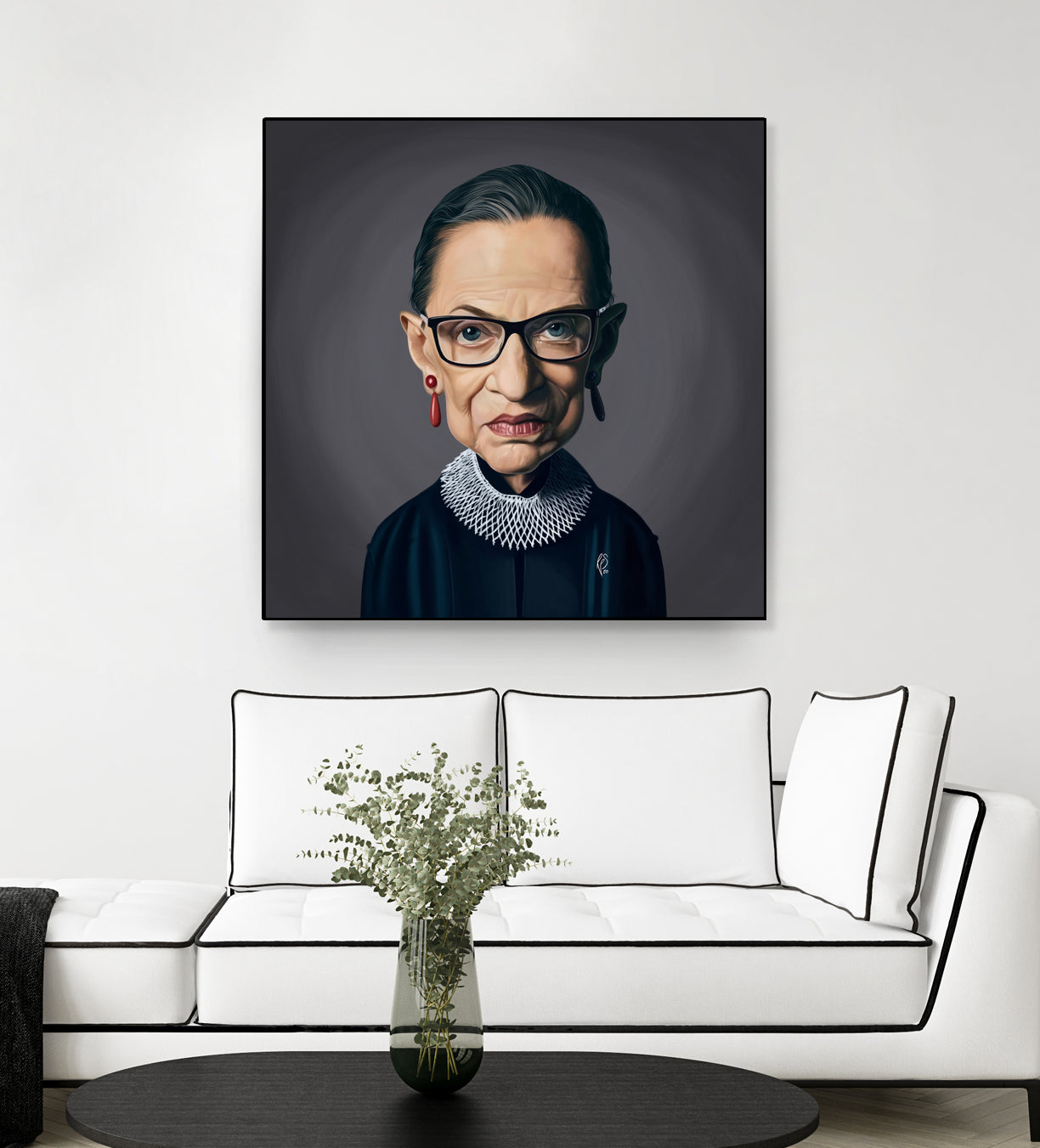 Ruth Bader Ginsburg by Rob Snow on GIANT ART - black digital painting