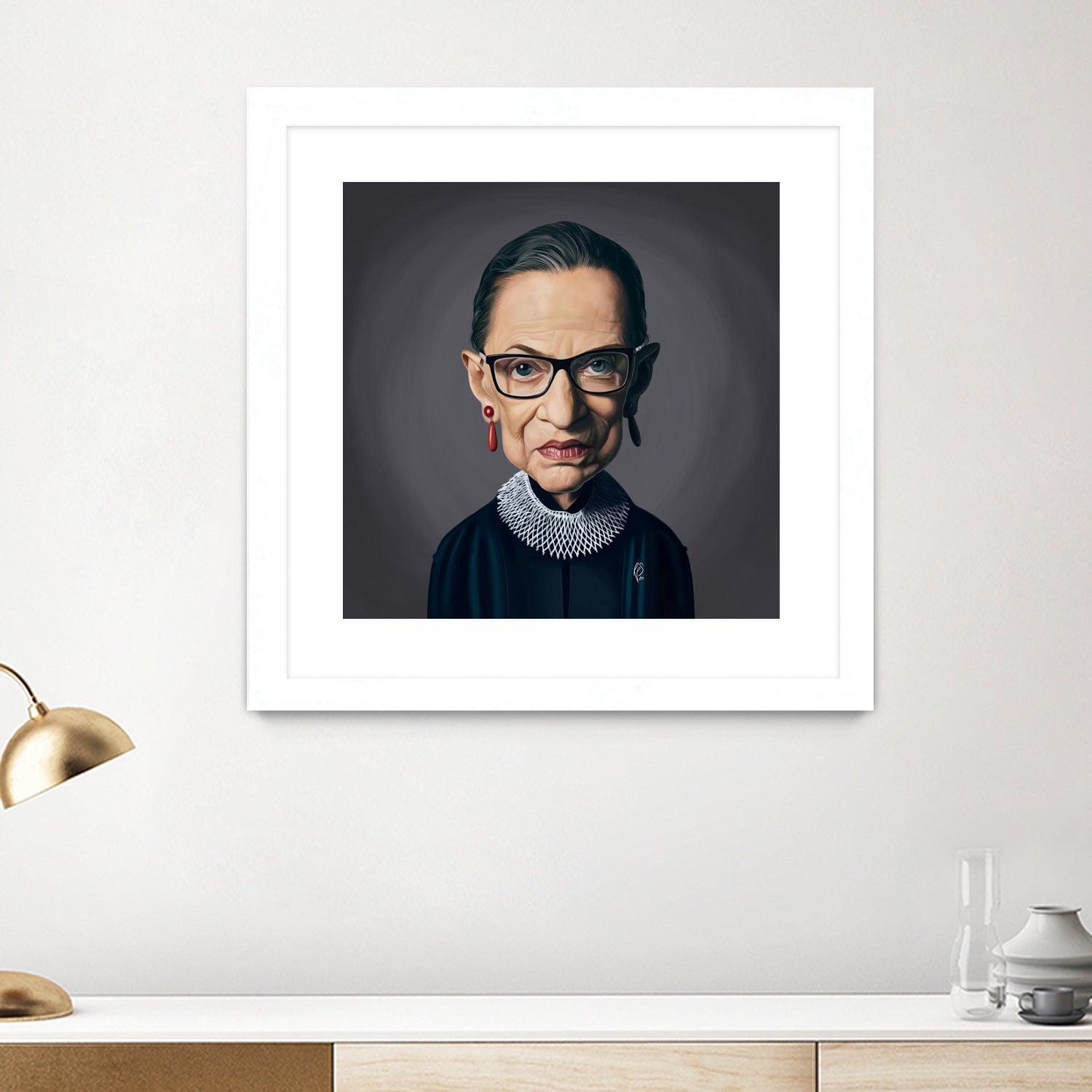 Ruth Bader Ginsburg by Rob Snow on GIANT ART - black digital painting