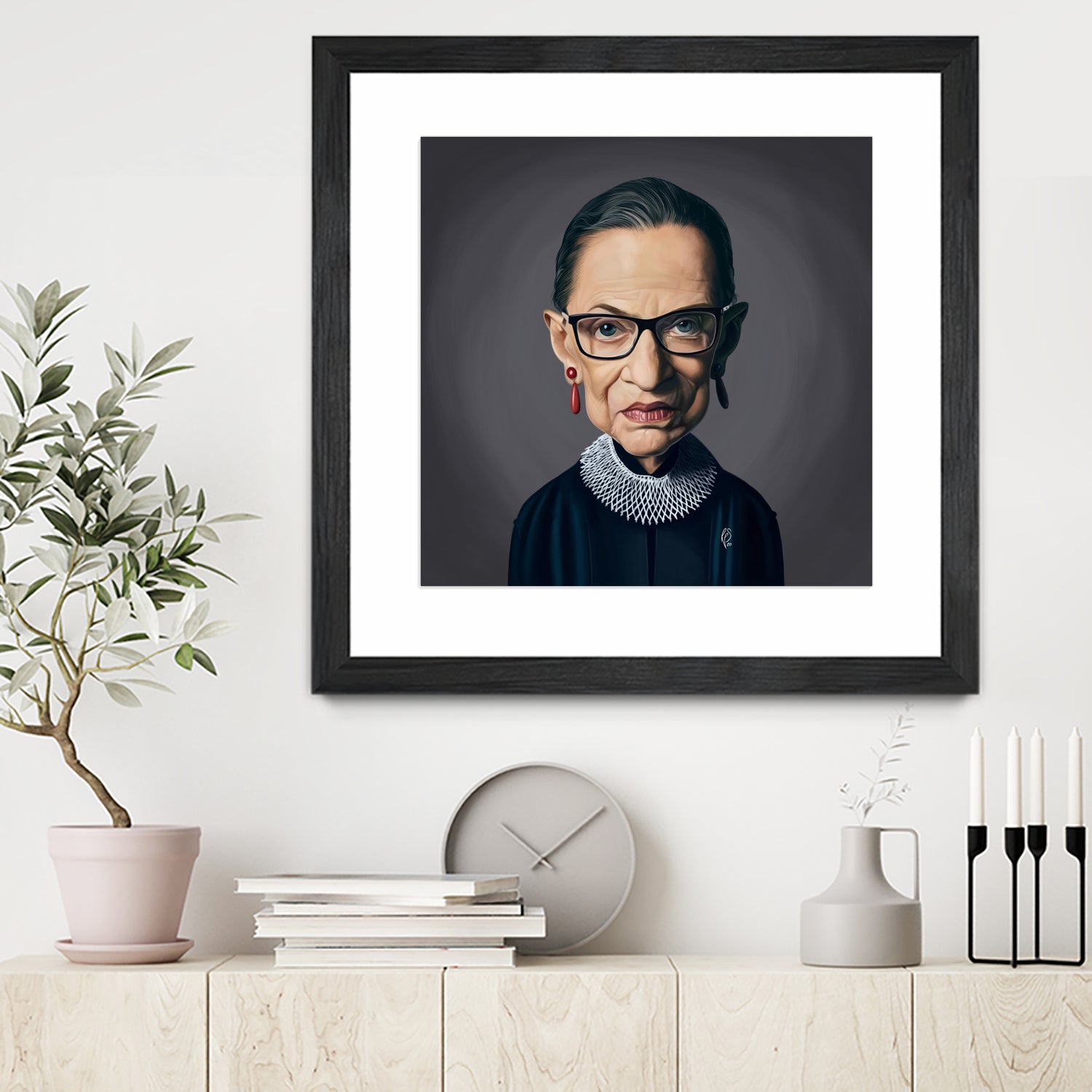 Ruth Bader Ginsburg by Rob Snow on GIANT ART - black digital painting