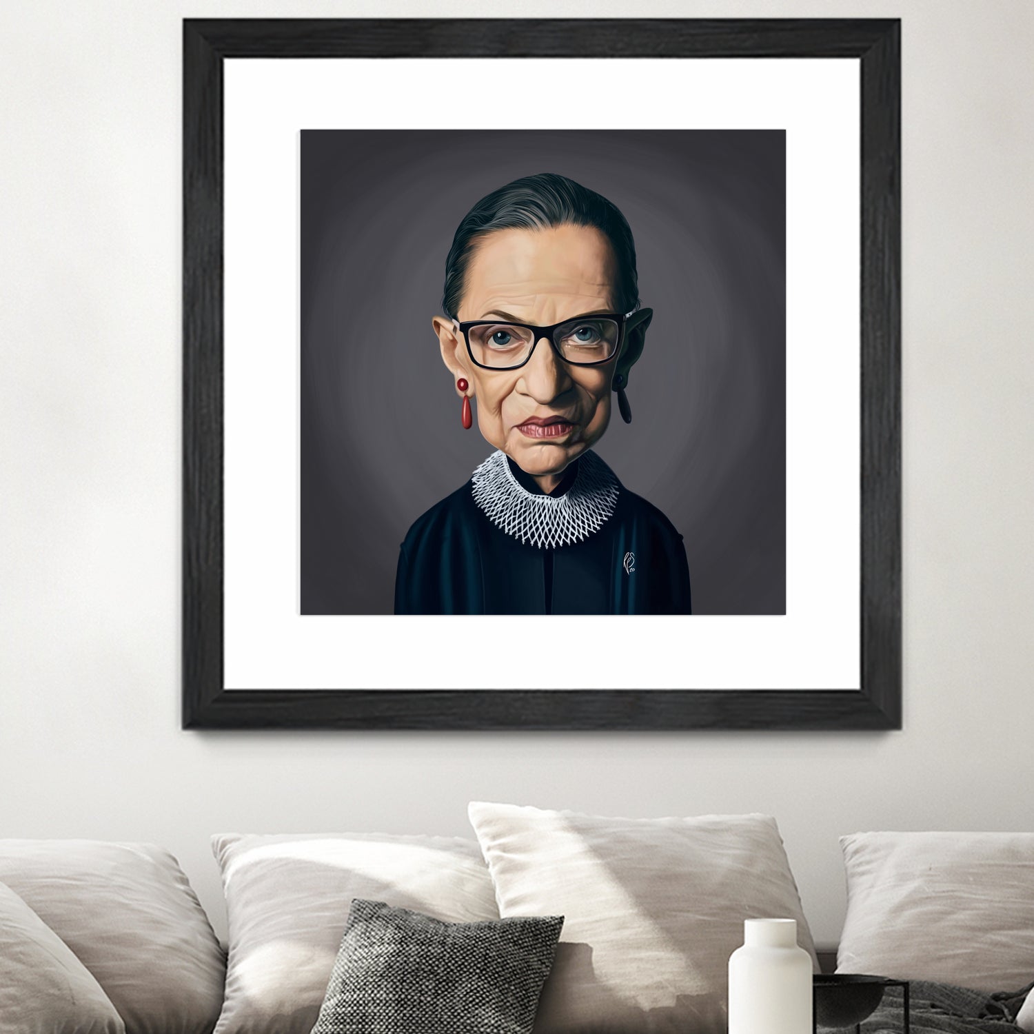 Ruth Bader Ginsburg by Rob Snow on GIANT ART - black digital painting