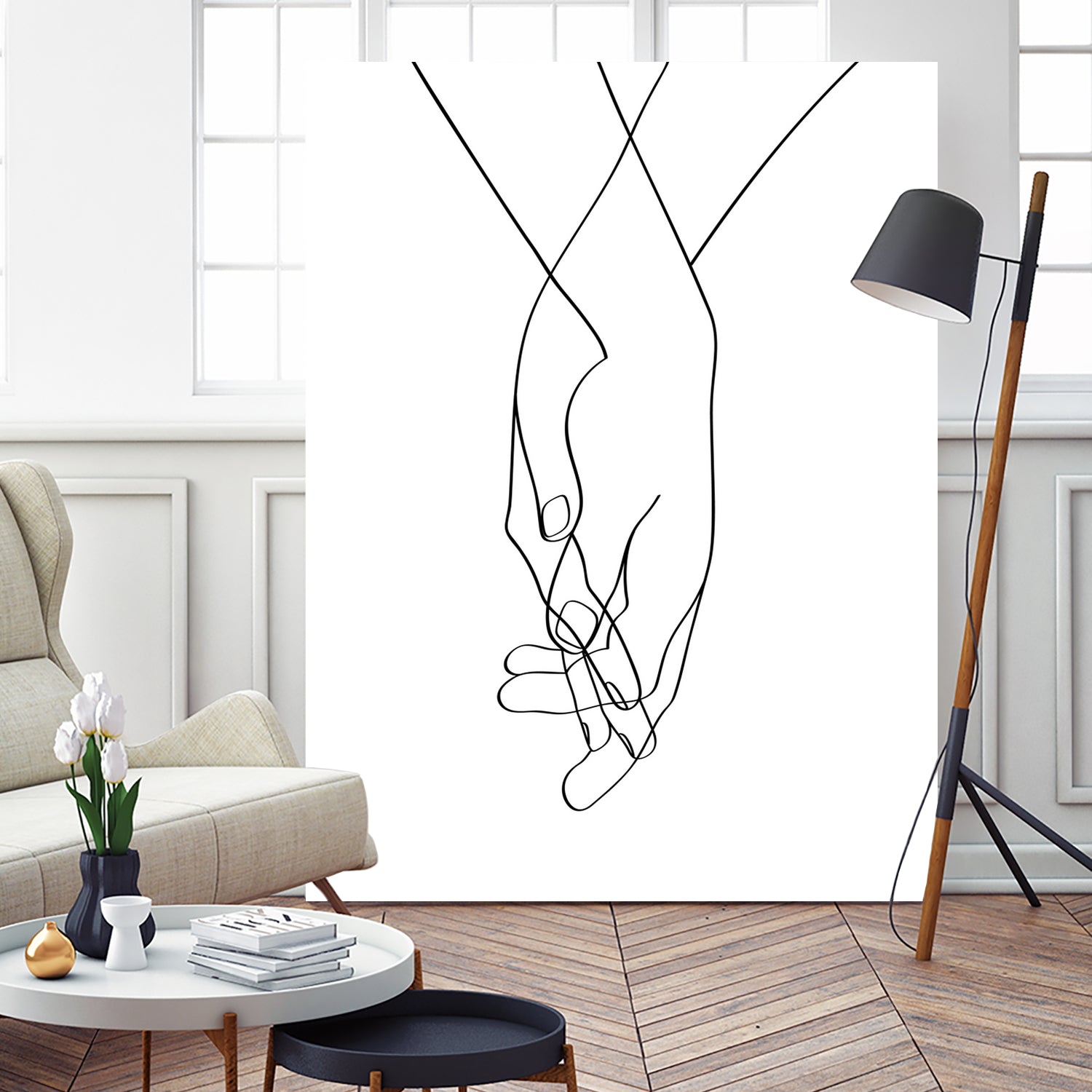 Lovers Hands by Faruk Soyarat on GIANT ART - white digital painting