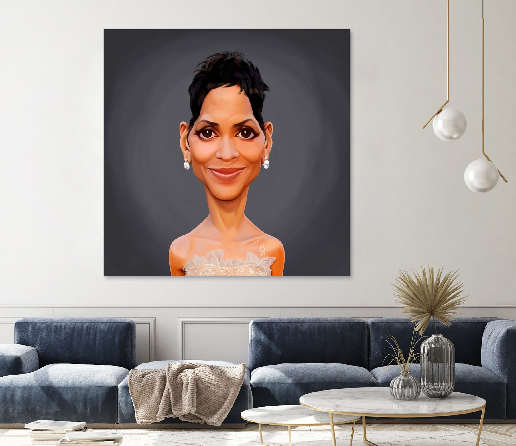 Halle Berry by Rob Snow on GIANT ART - gray digital painting