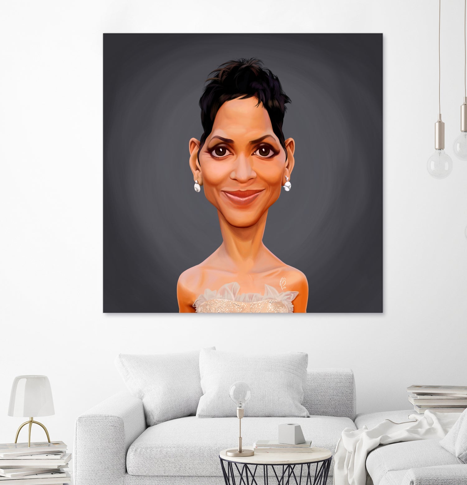 Halle Berry by Rob Snow on GIANT ART - gray digital painting