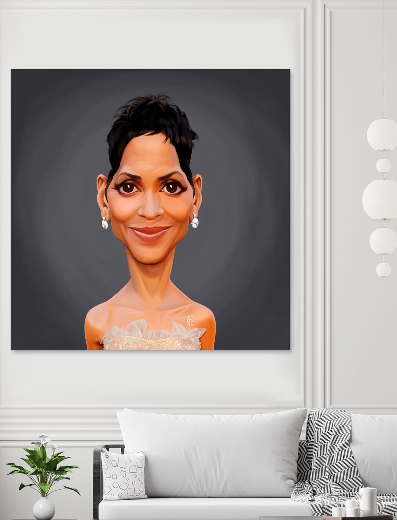 Halle Berry by Rob Snow on GIANT ART - gray digital painting