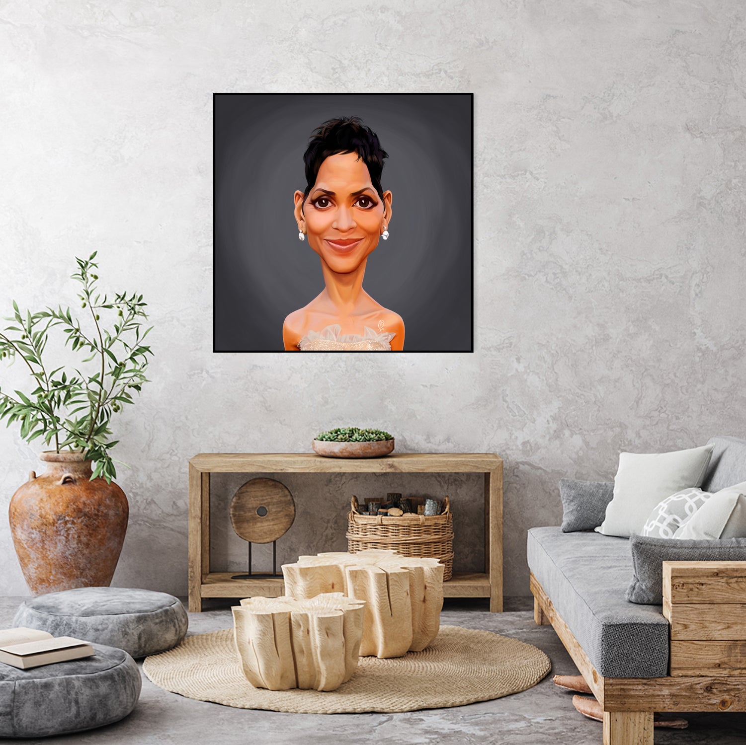 Halle Berry by Rob Snow on GIANT ART - gray digital painting