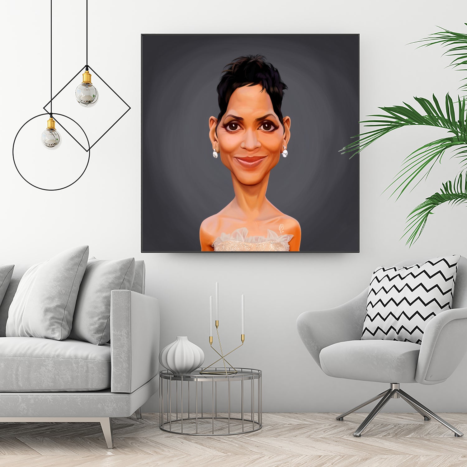 Halle Berry by Rob Snow on GIANT ART - gray digital painting