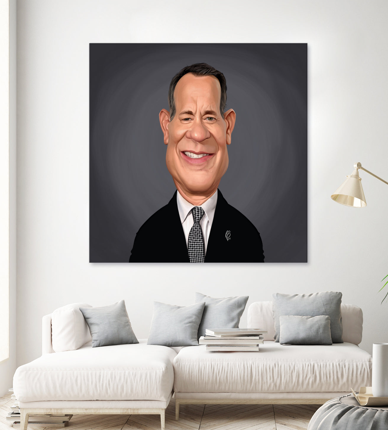 Tom Hanks by Rob Snow on GIANT ART - gray digital painting