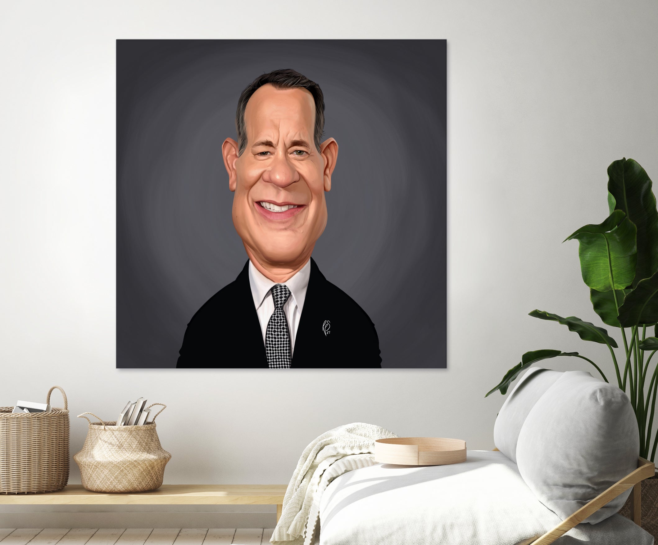 Tom Hanks by Rob Snow on GIANT ART - gray digital painting