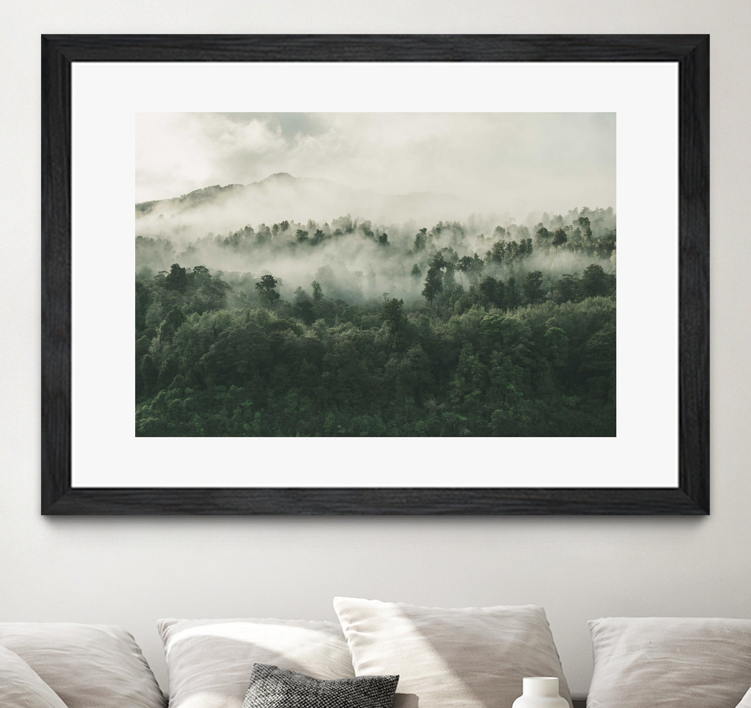 In My Other World, The Heart Of My Heart, Mountain Fog by MOHAMED HOWA on GIANT ART - black digital drawing