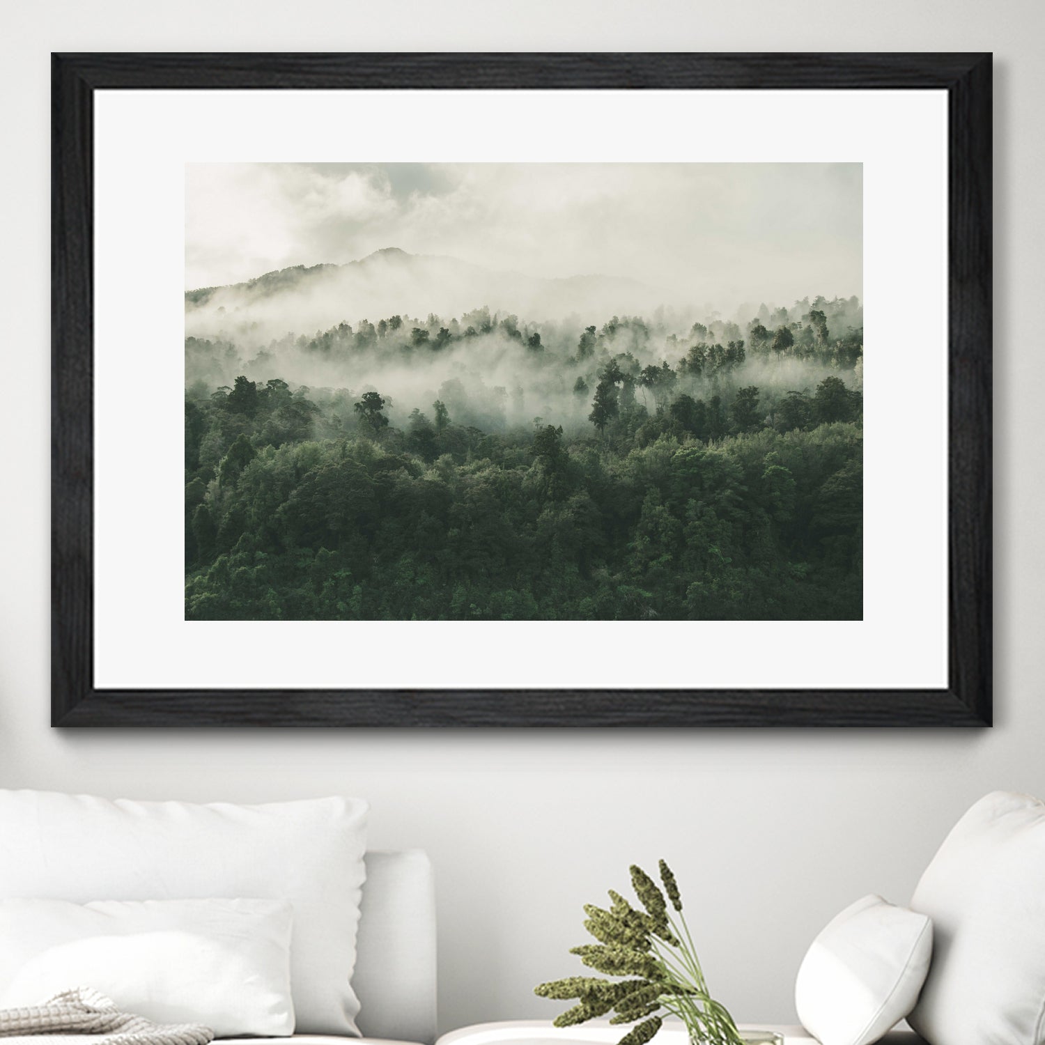 In My Other World, The Heart Of My Heart, Mountain Fog by MOHAMED HOWA on GIANT ART - black digital drawing