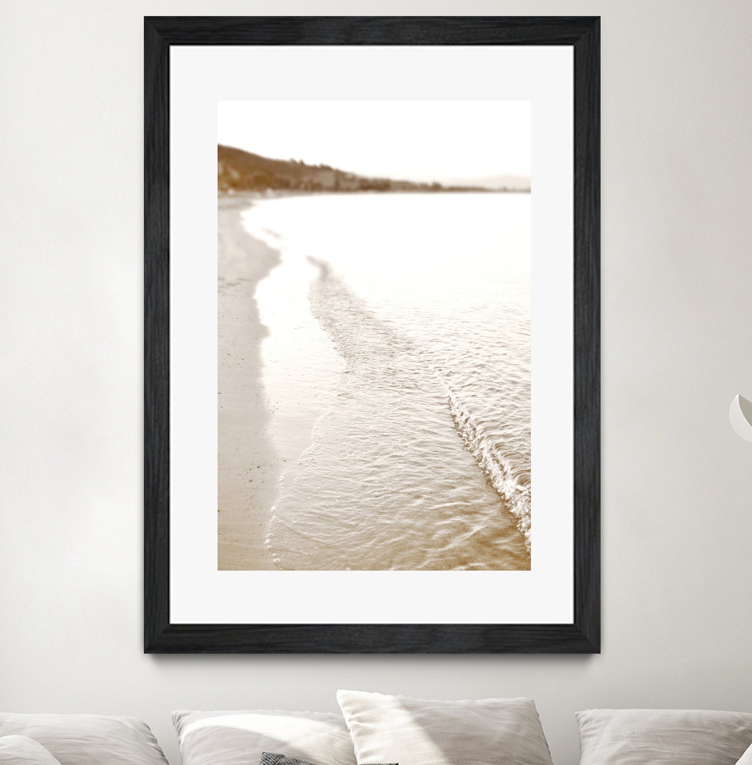 Minimalist pastel beach scape by IOANNA PAPANIKOLAOU on GIANT ART - brown photo illustration