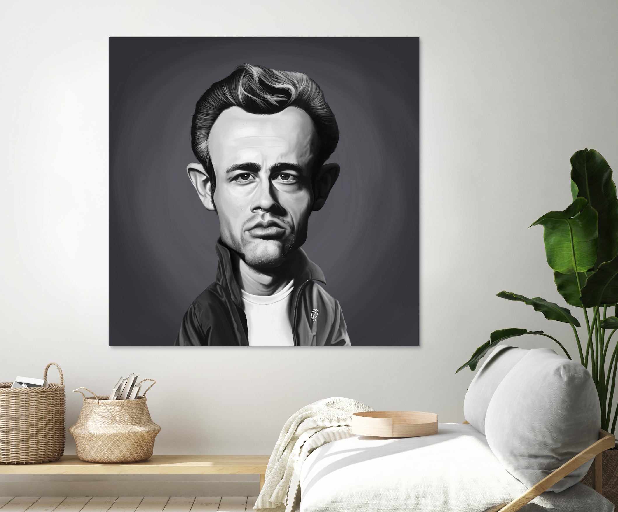 James Dean by Rob Snow on GIANT ART - gray digital painting