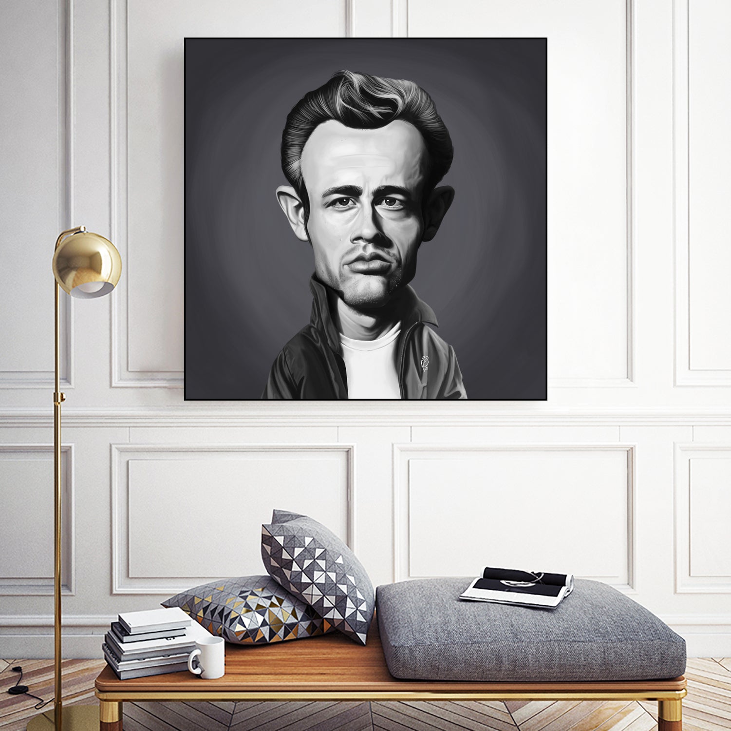 James Dean by Rob Snow on GIANT ART - gray digital painting