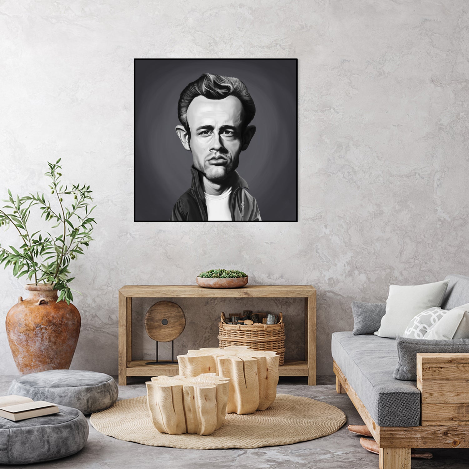 James Dean by Rob Snow on GIANT ART - gray digital painting