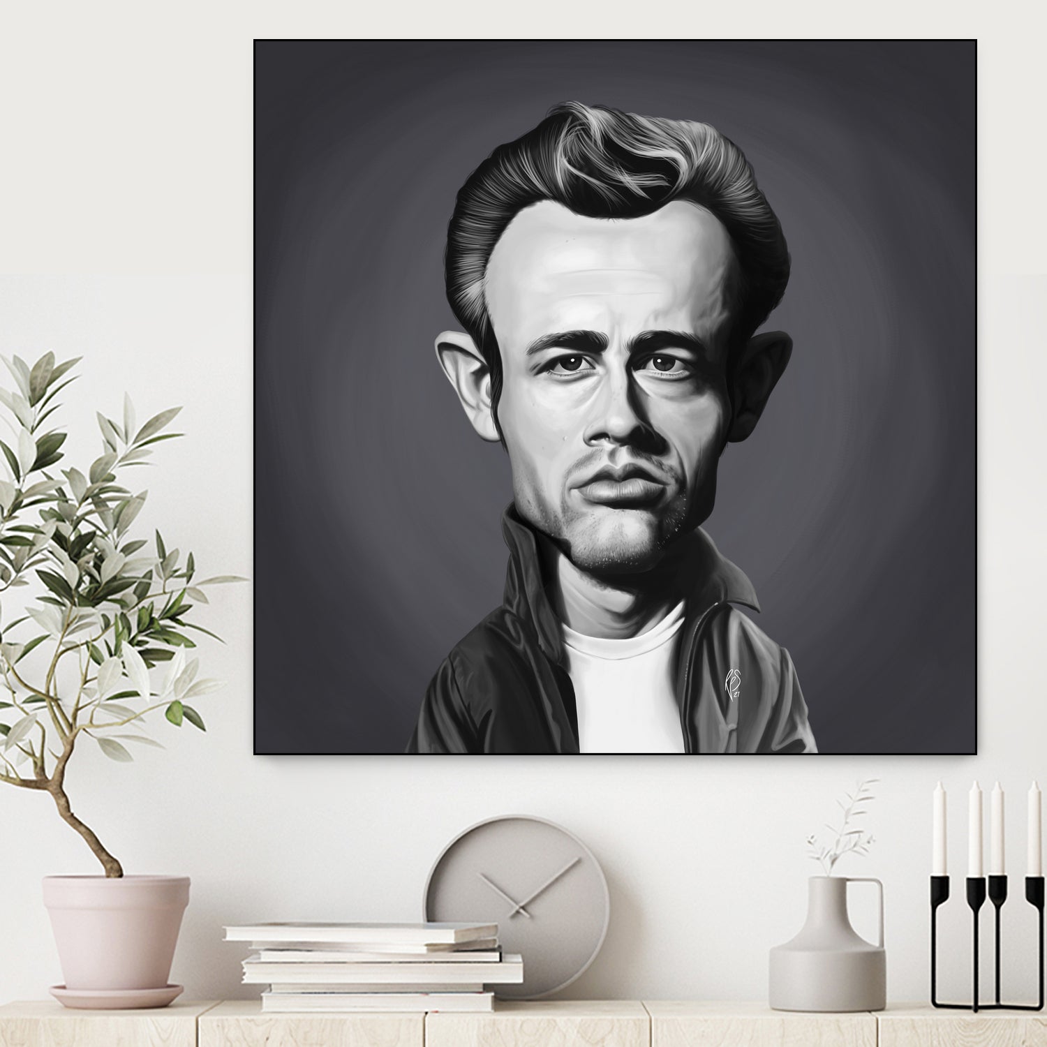 James Dean by Rob Snow on GIANT ART - gray digital painting