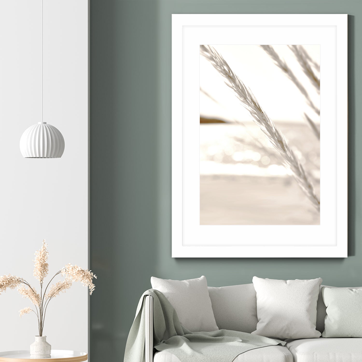 Minimalist coastal beach plants by IOANNA PAPANIKOLAOU on GIANT ART - brown photo illustration