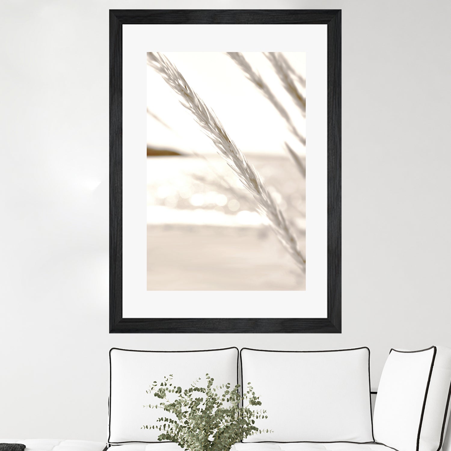 Minimalist coastal beach plants by IOANNA PAPANIKOLAOU on GIANT ART - brown photo illustration