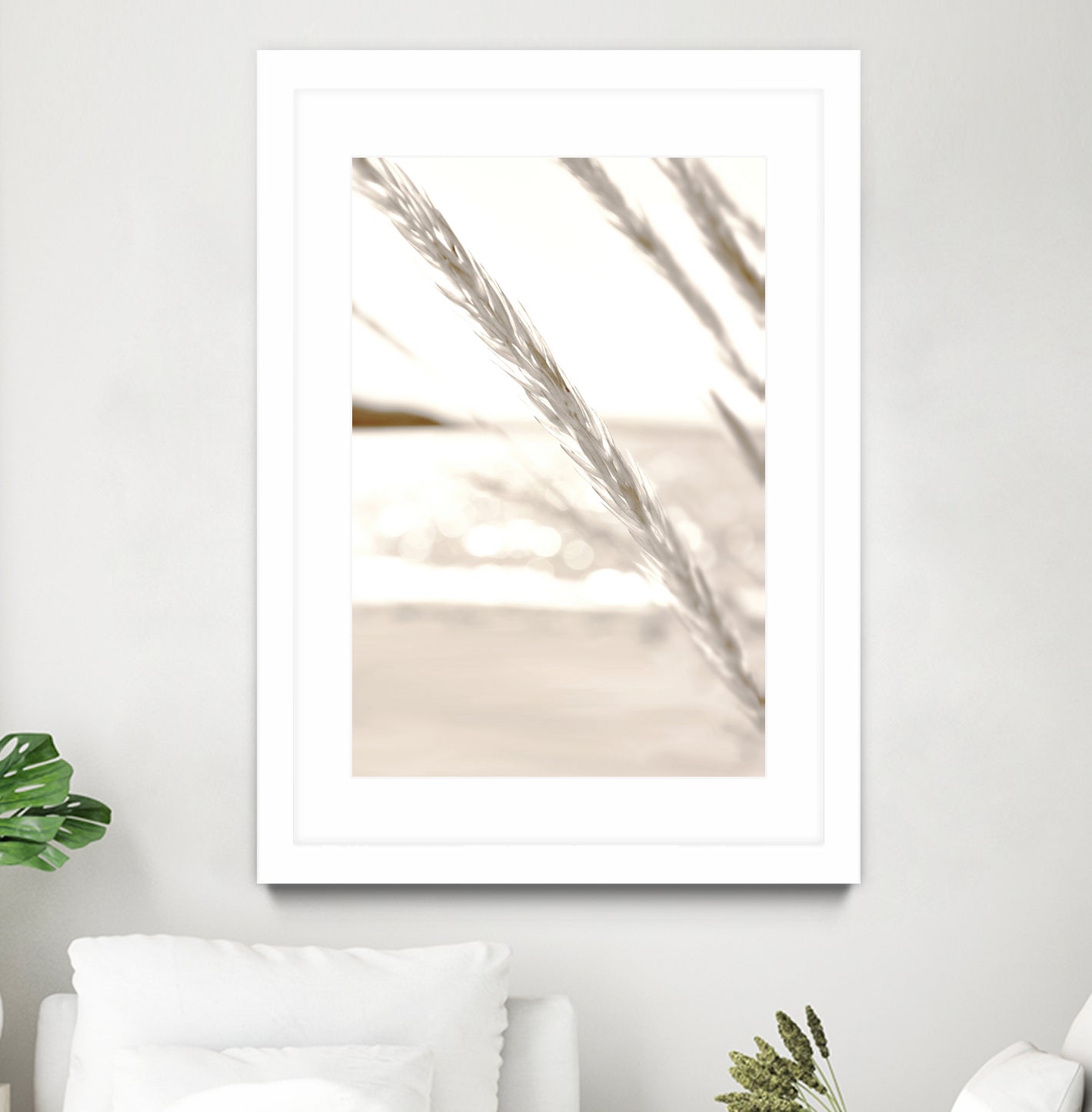 Minimalist coastal beach plants by IOANNA PAPANIKOLAOU on GIANT ART - brown photo illustration