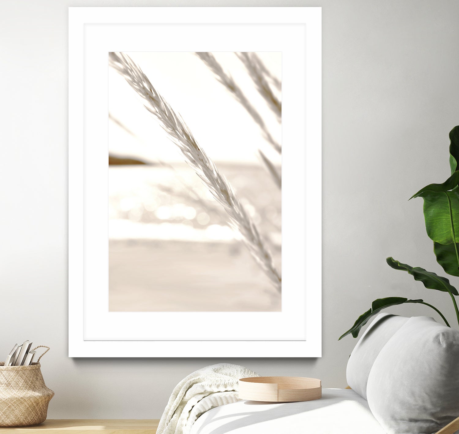 Minimalist coastal beach plants by IOANNA PAPANIKOLAOU on GIANT ART - brown photo illustration